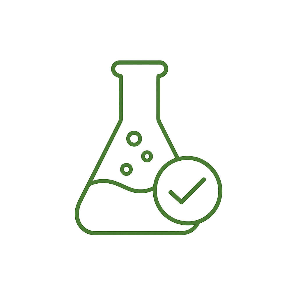 Lab tested flask icon